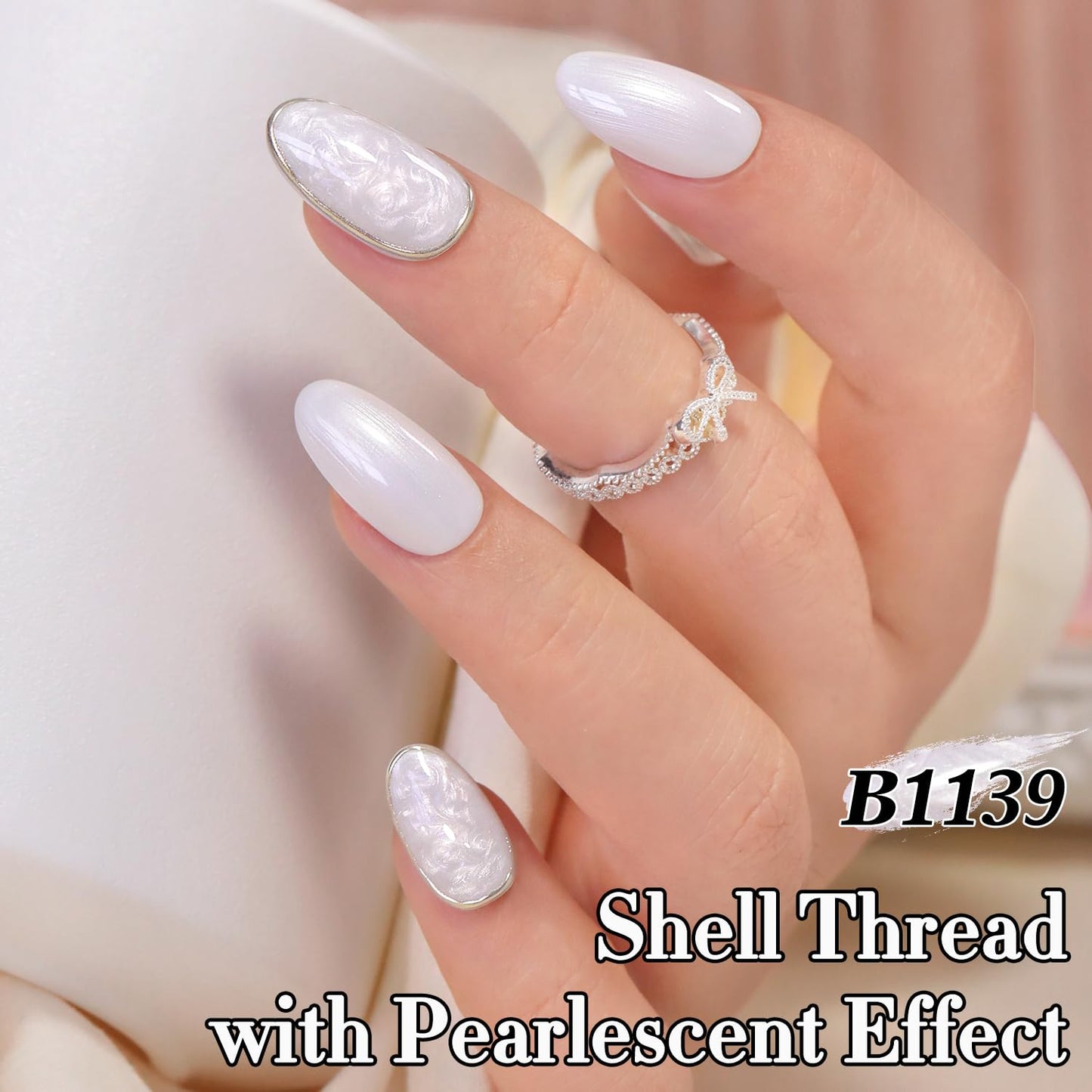 Double Rhythm 15ML Gel Nail Polish Pure Sheer Same Color Same Bottle Soak Off Gel Polish Art Manicure Salon DIY at Home for Women (Pearl White-B1139)