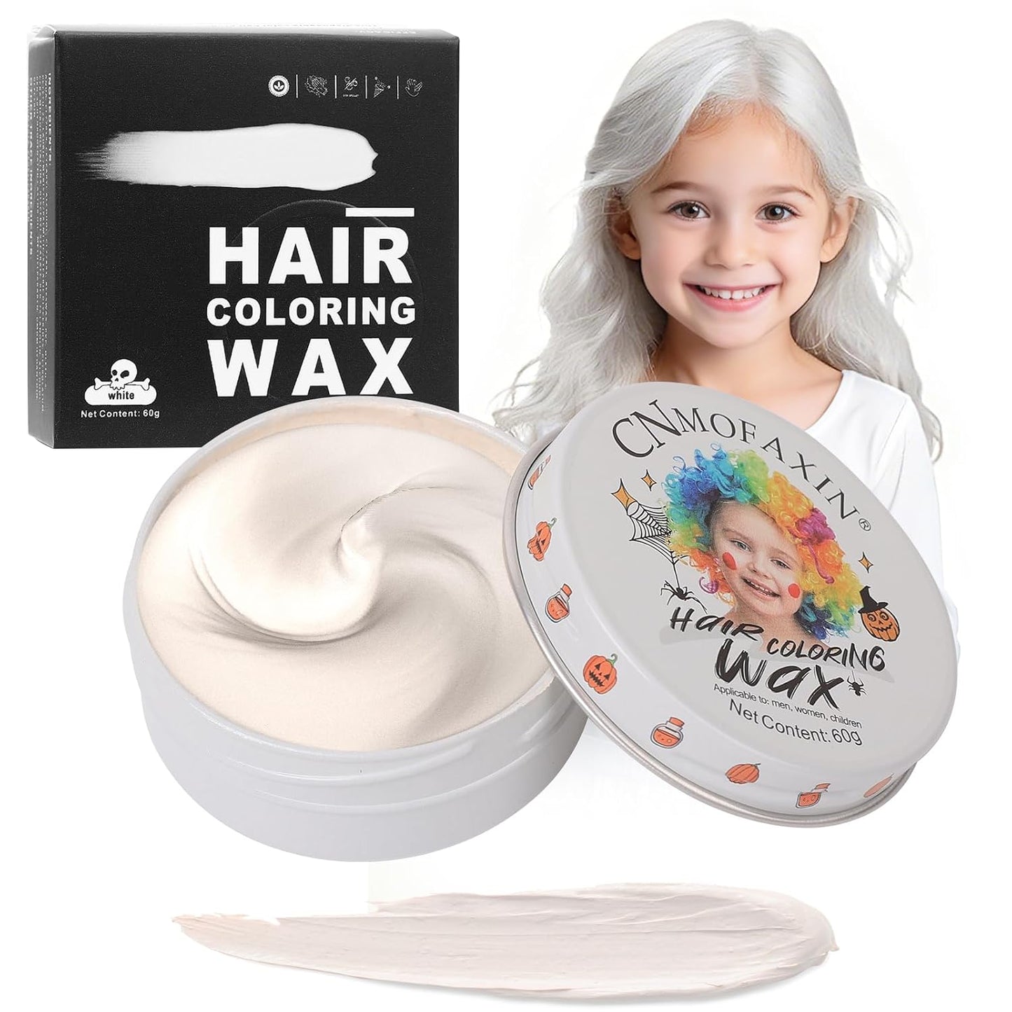 Temporary Purple Hair Color Wax - Washable Violet Dye for Kids & Adults | Instant Styling Gel for Cosplay & Halloween