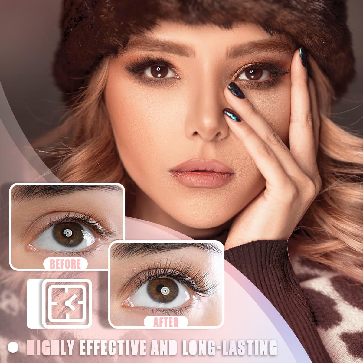 Heated Eyelash Curler for Women - Fast Heating, USB-C Rechargeable, Color-Changing Silicone Pad | 2 Temperature Settings