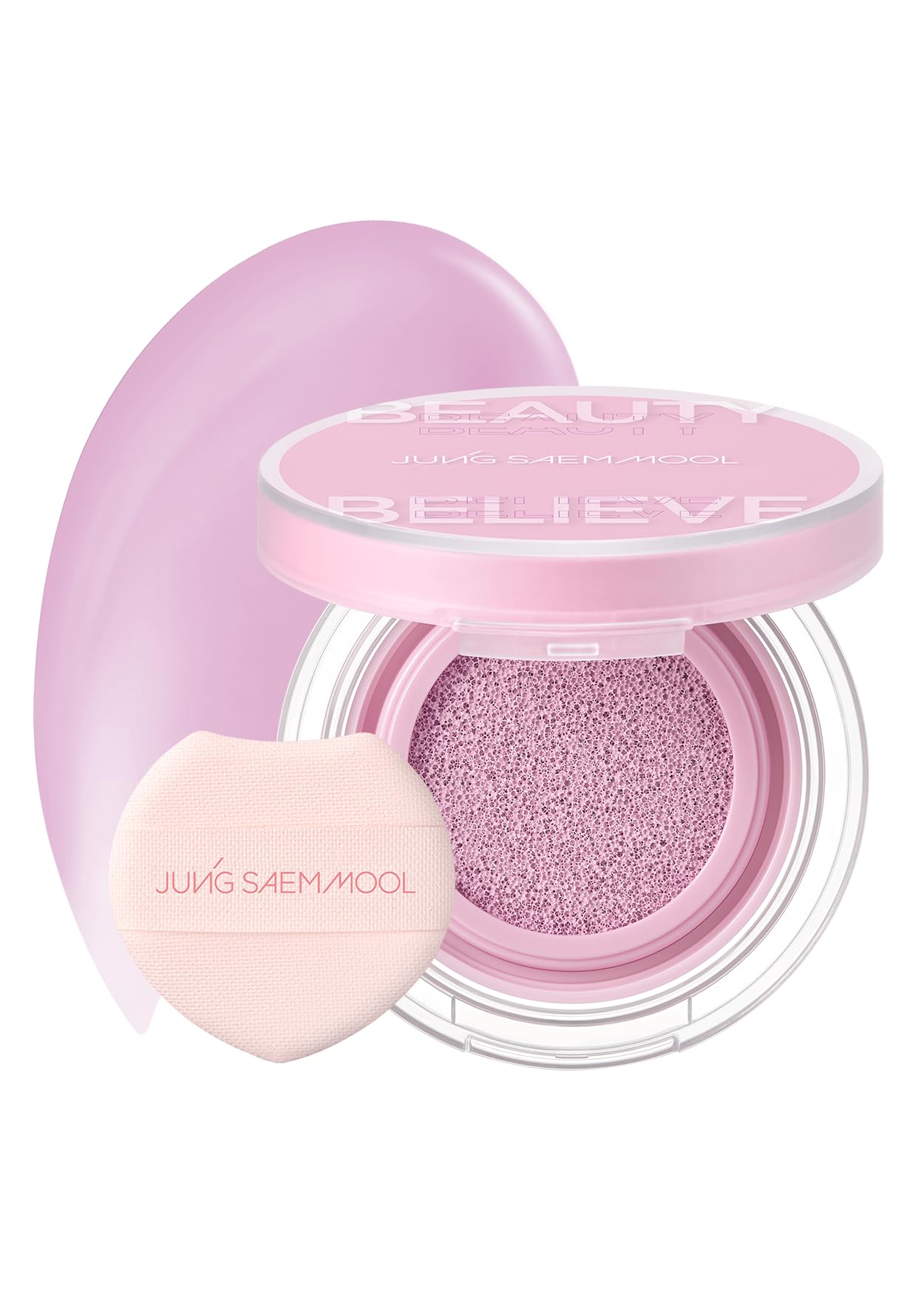 JUNG SAEM MOOL Artist Cushion Blush | Easy to Blend with Puff, Buildable Liquid Blush for Cheeks with a Natural & Matte Finish, Korean Makeup (Blur | Fuzzy Lavender)
