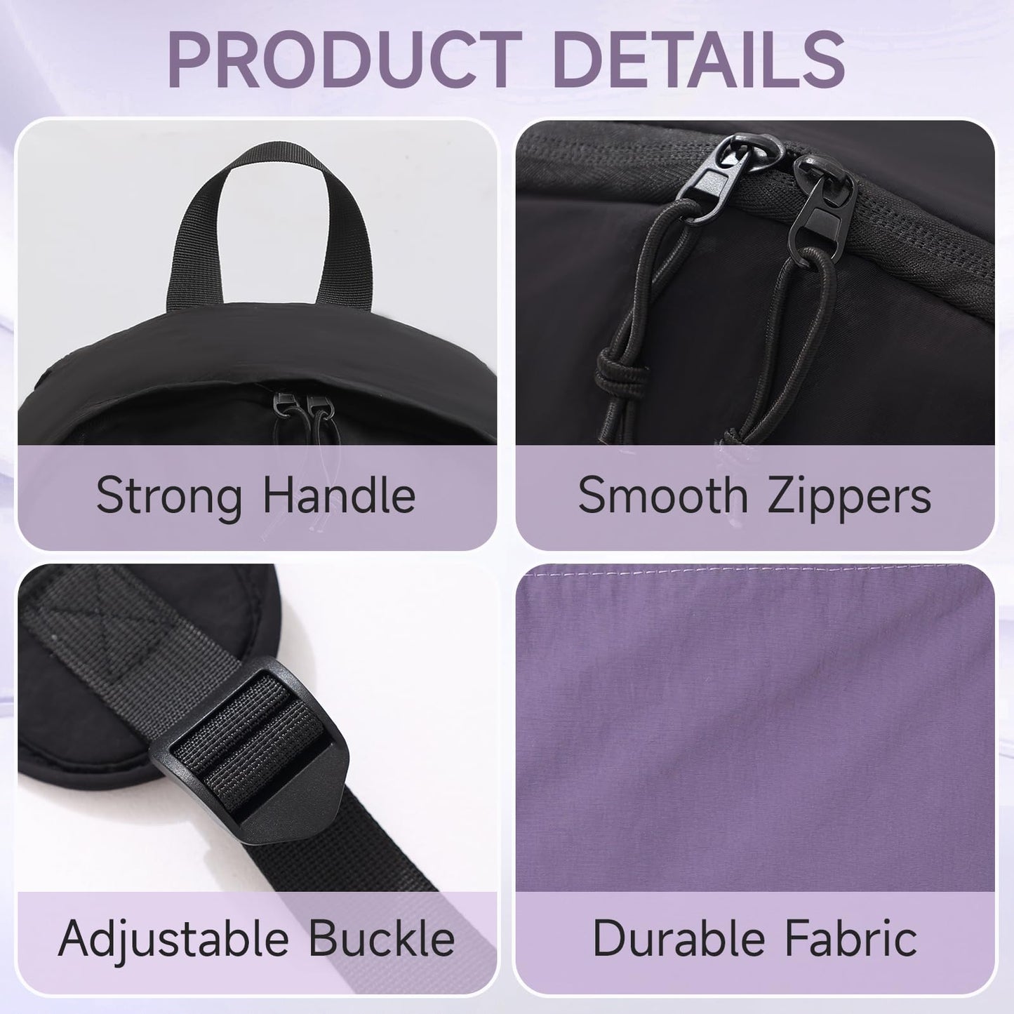 SODEER Hiking Backpack for Women Men 16L,Packable Waterproof Backpack,Foldable Daypack with Strap Pocket for Picnic Beach,Black