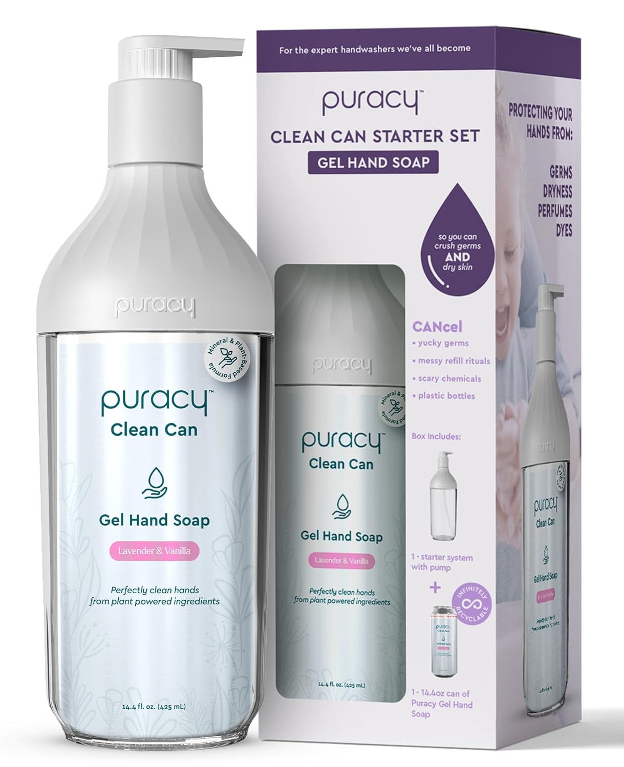 Puracy Organic Hand Soap - Moisturizing Natural Gel for Soft Skin | Cucumber & Mint, 12 fl. oz.