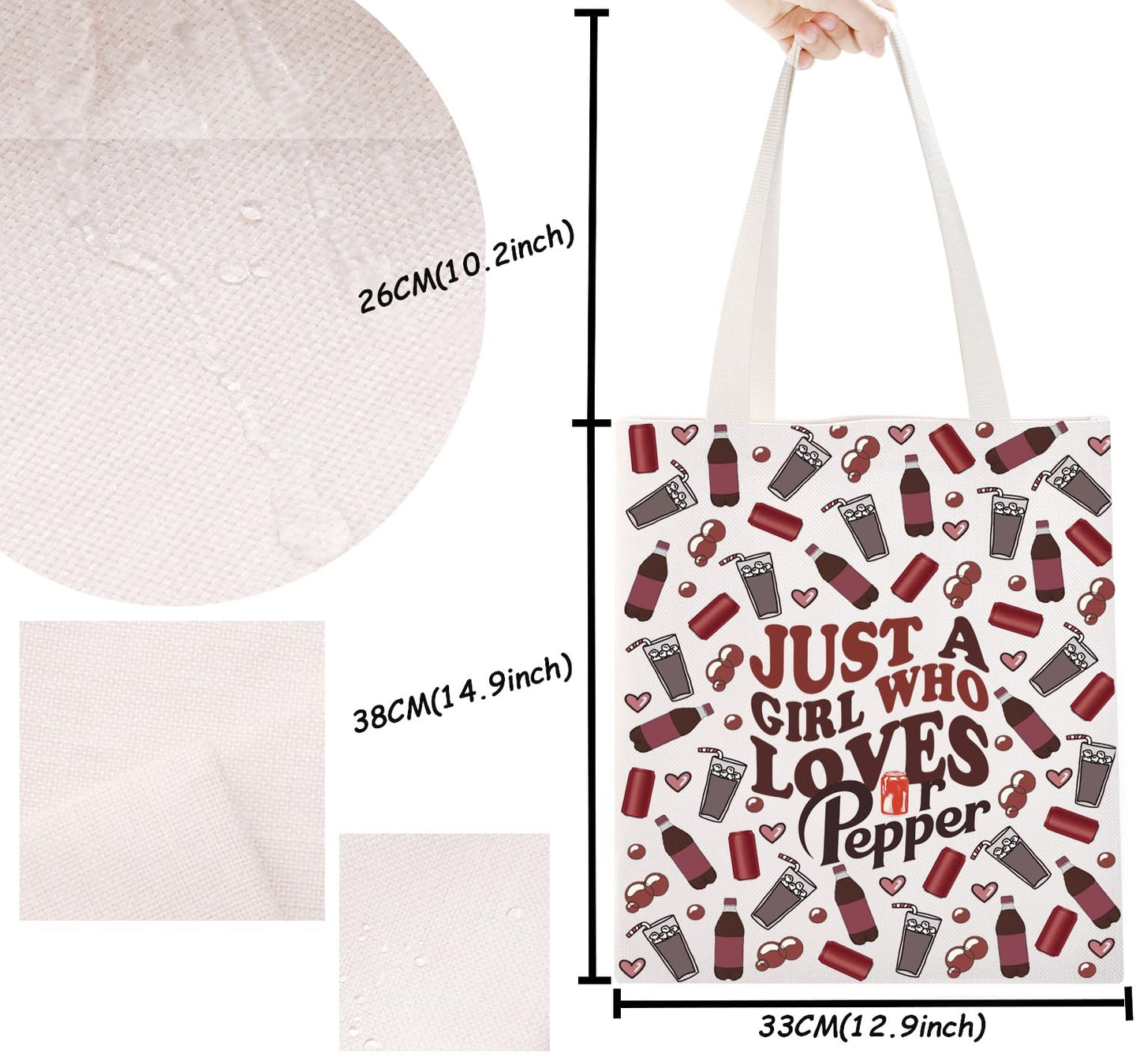 TSOTMO DR.P Merch DR.P Drinks Gift Soda Drinks Lovers Gift DR.P Beverage Tote Bag for DR.P Lovers (PPe Tote)