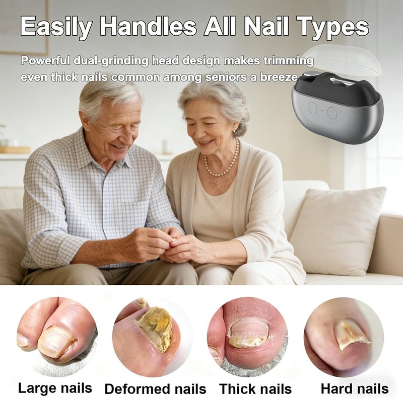 Electric Nail Clipper - 3-in-1 Automatic Trimmer with LED Light & Storage | USB Rechargeable for All Ages