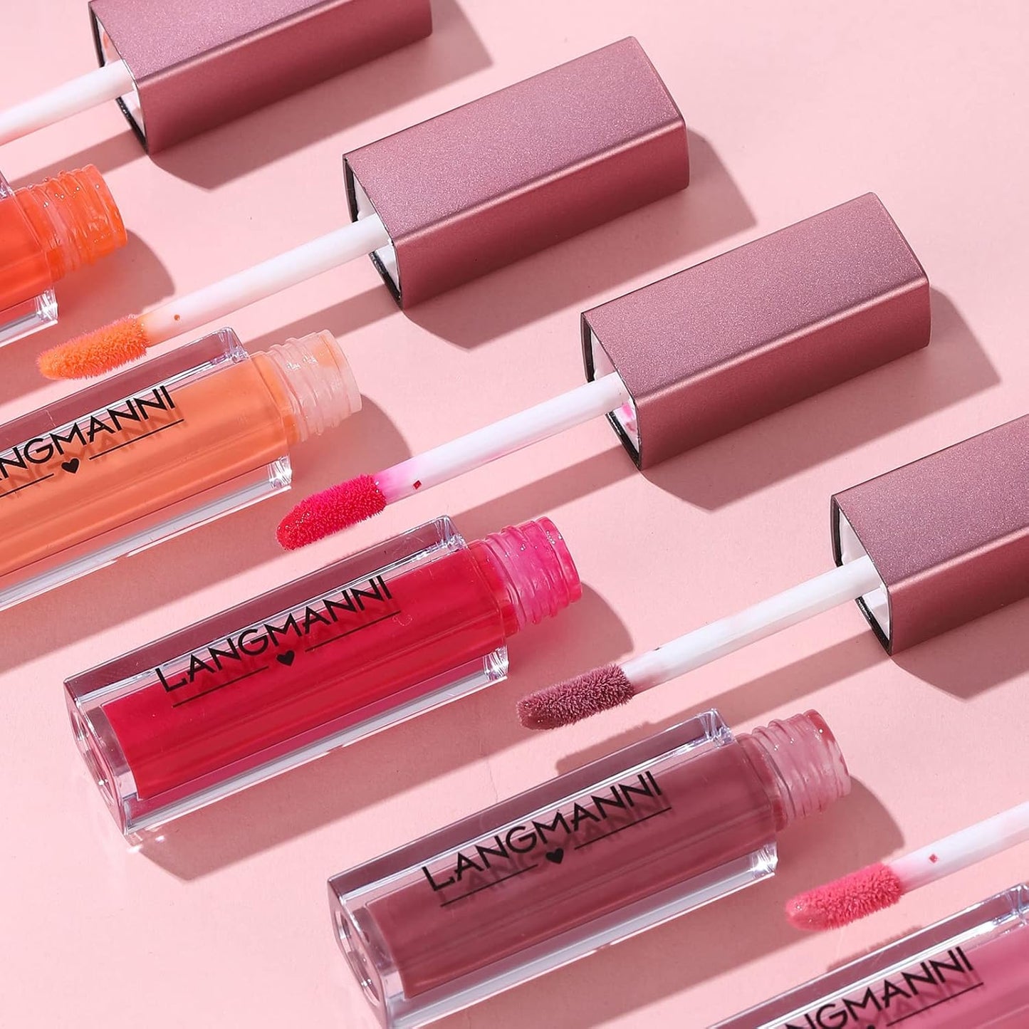 LANGMANNI Lip Gloss Collection - 12 Pcs Shiny Smooth Liquid Lip Stains | Rich Colors for Makeup Enthusiasts