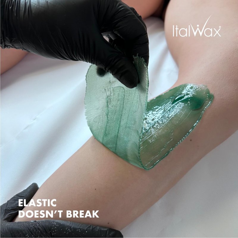 Italwax Classic Line Azulene Hard Wax Beads 1.1 lb (500 g) – Fast Setting Stripless Wax for Coarse Hair & Professional Use – Made in Italy