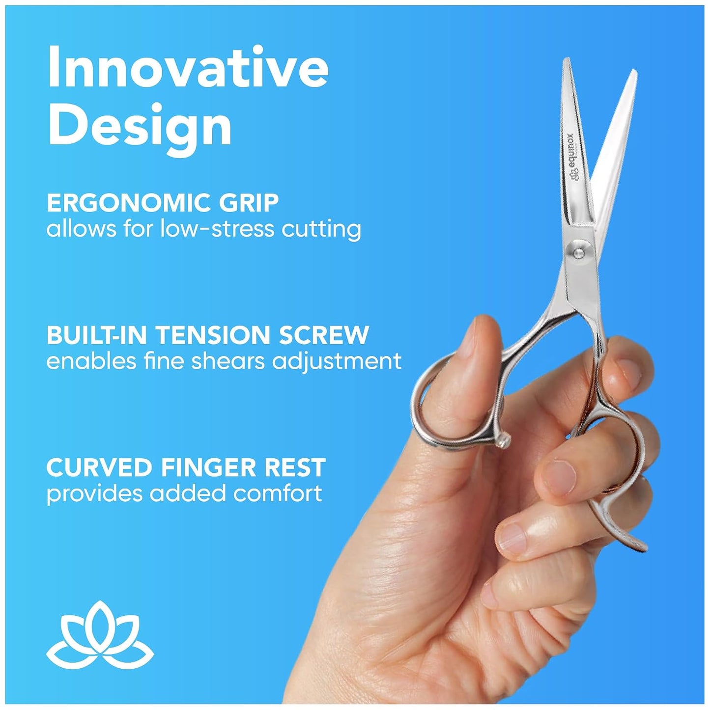Barber Hair Cutting Scissors - Equinox Styling Shears, 6.0" Length | Professional Quality