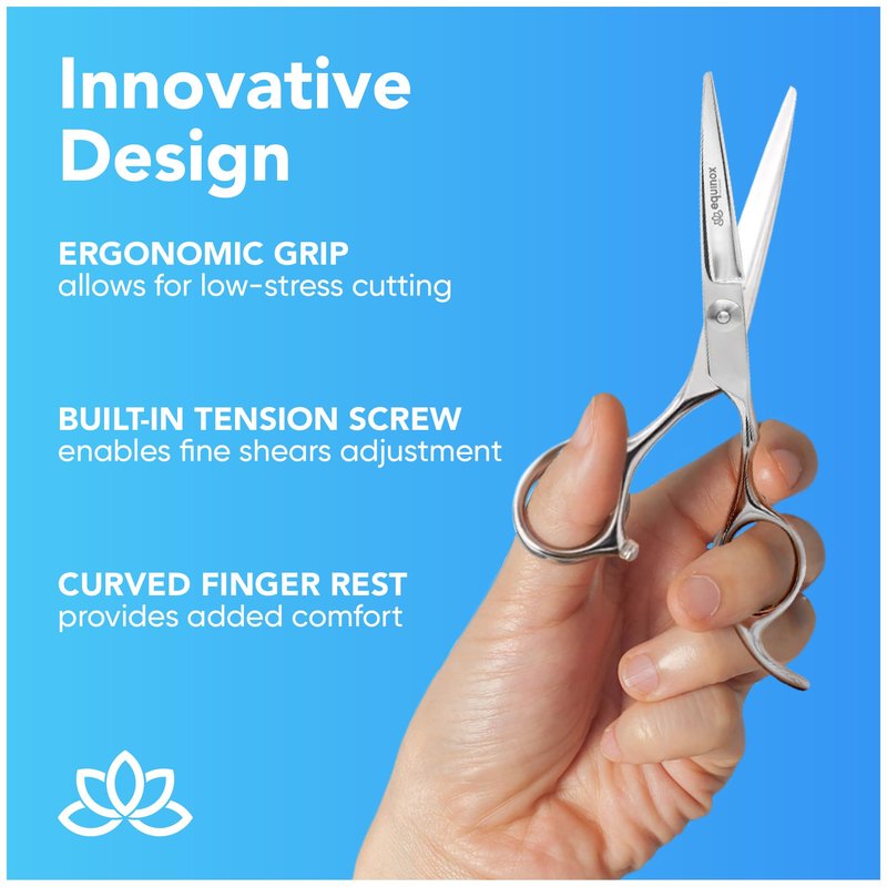 Equinox Barber & Salon Styling Series, Barber Hair Cutting Scissors/Shears, 6.0" Overall Length