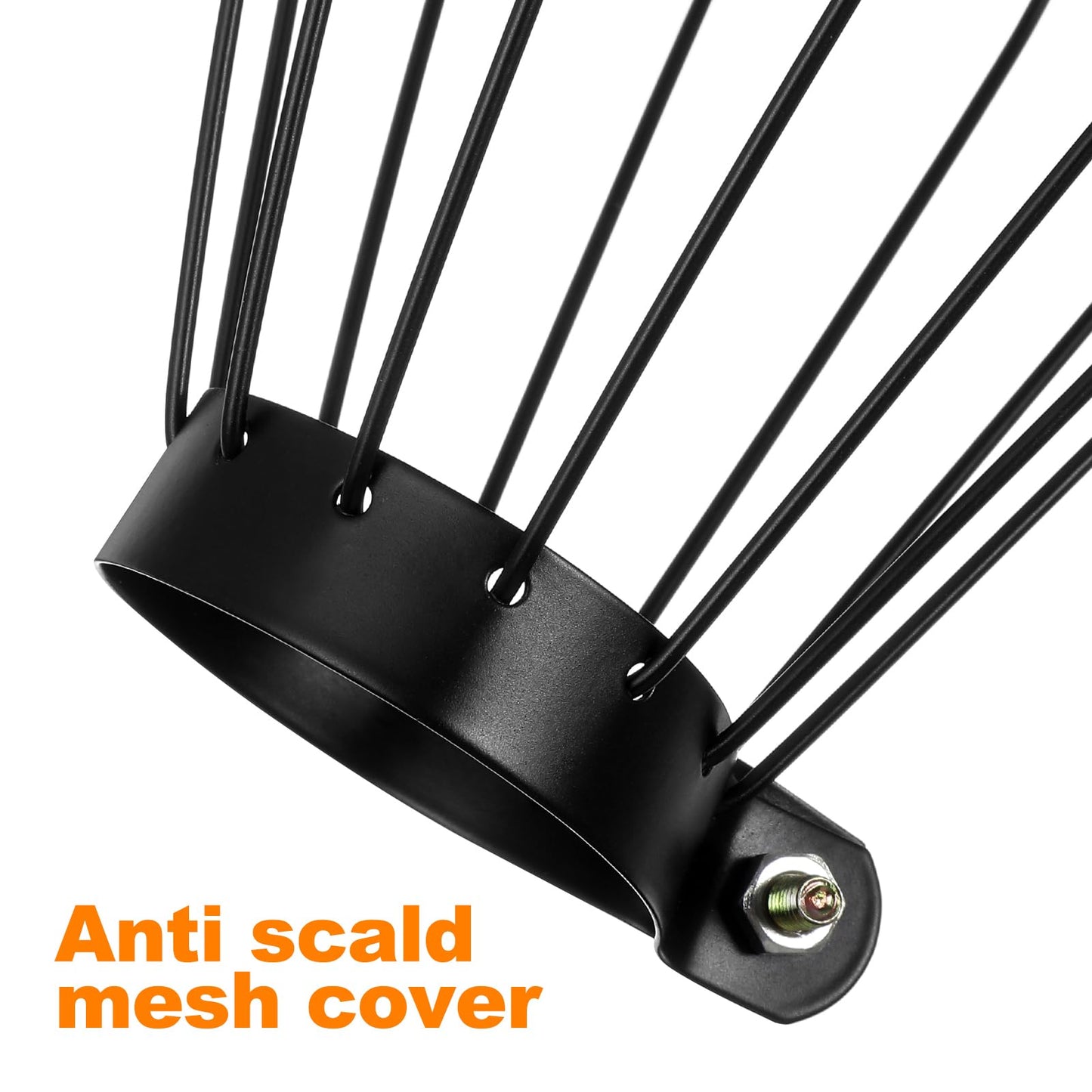 Uonlytech Light Bulb Cover Metal Lamp Bulb Guard Industrial Clamp on Metal Guard Cage Hanging Cover for Pendant Farmhouse Light Vintage s