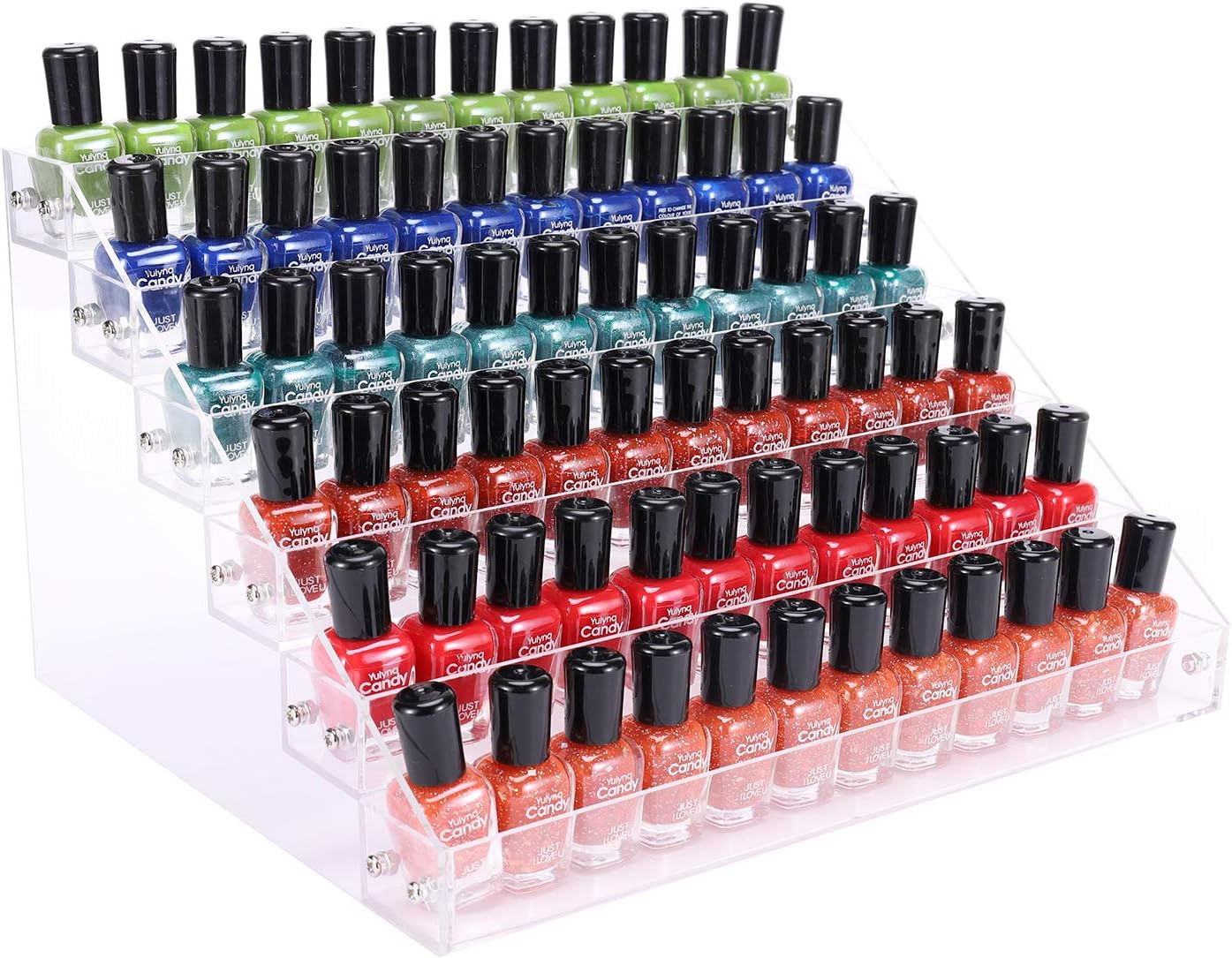 Acrylic Nail Polish Organizer - 6-Tier Display Rack for 48-96 Bottles | Ideal for Tattoo Ink & Essential Oils