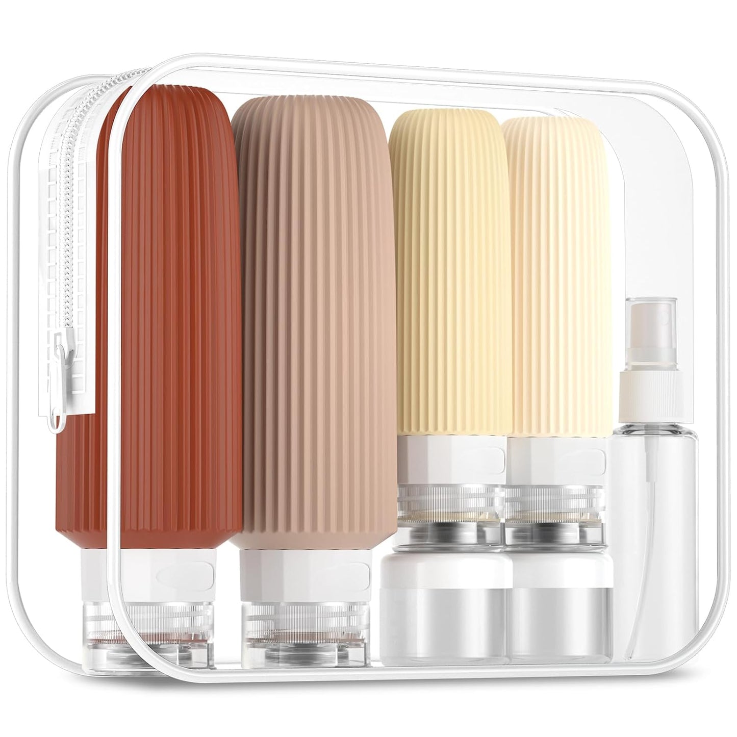 Travel Bottles for Toiletries - 16 Pack Silicone Containers | 6oz Leak-Proof Shampoo & Conditioner Set