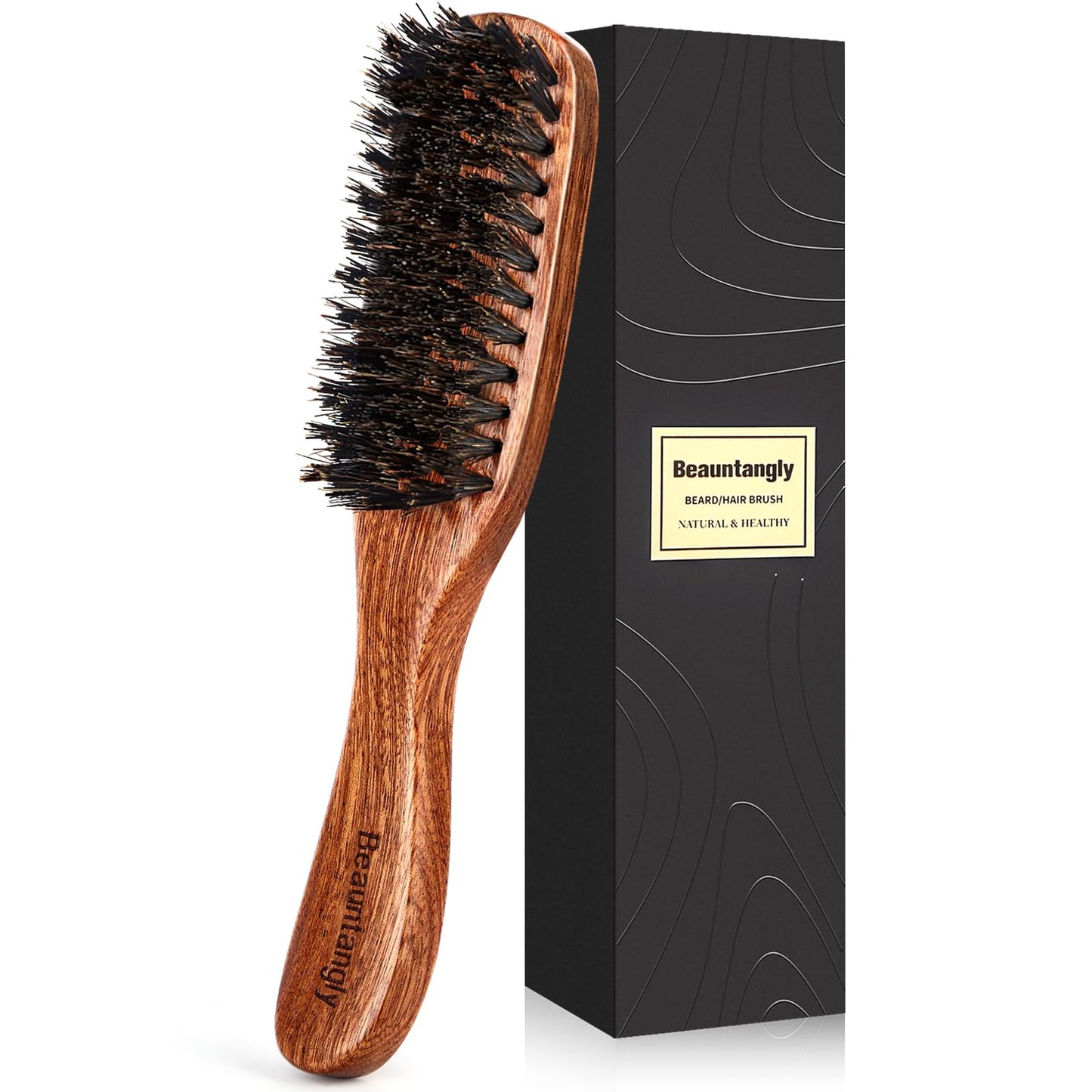Hair Brush for Hair Growth, Eco-friendly Wooden Paddle Hair Brushes for Women Men Kids Make Hair Smooth & Shiny, Massaging Scalp Reduce Hair Loss