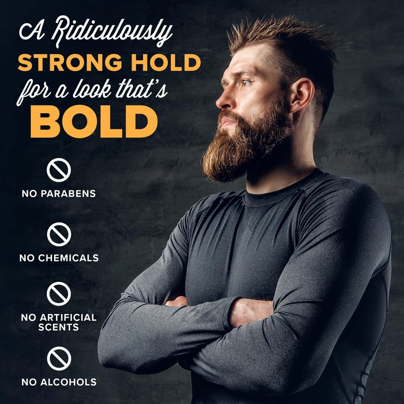 Ridiculously Strong Mustache and Beard Wax for Men | All Day Style Control to Tame Facial Hair | All Natural Handlebar Moustache Wax - 1oz (30ml)