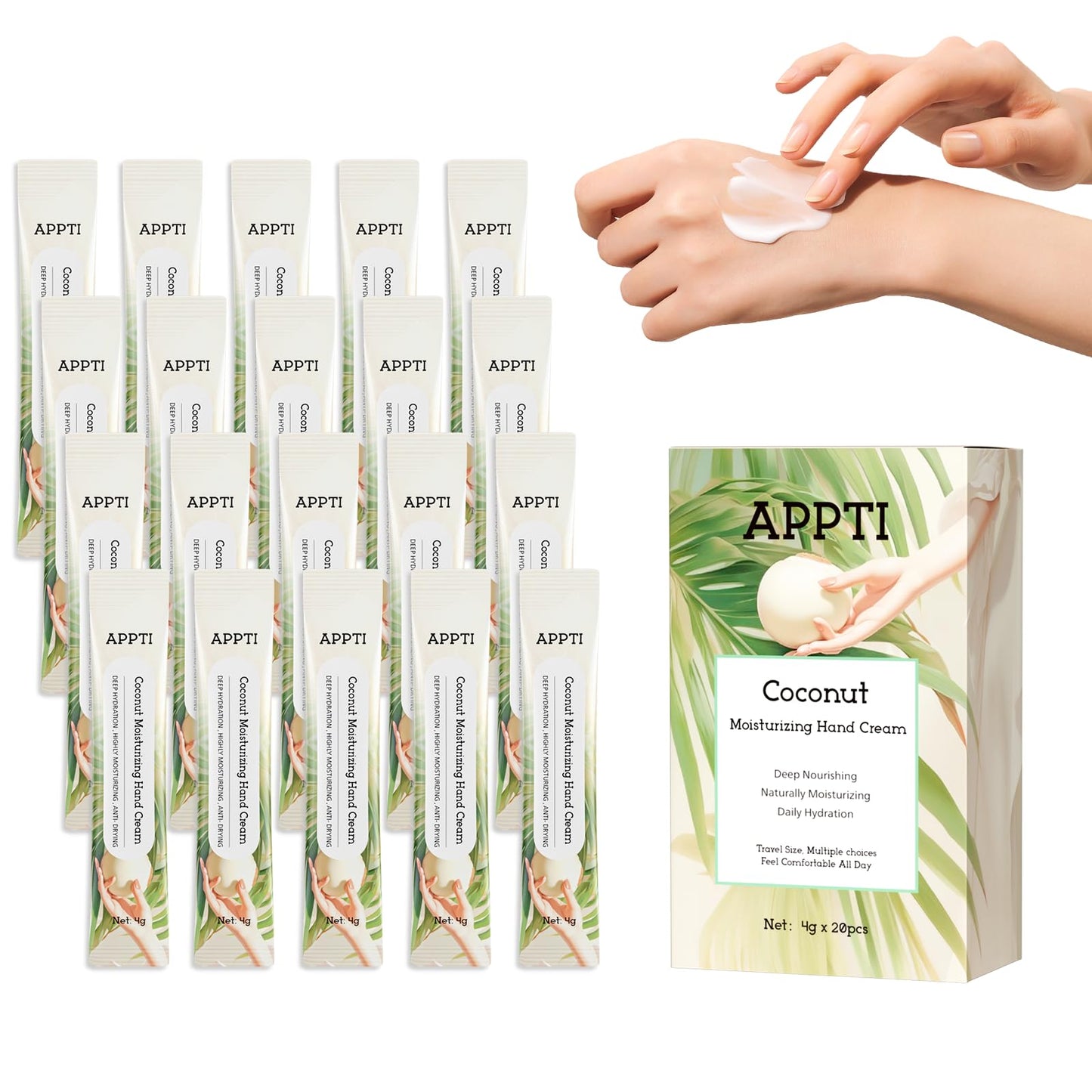 APPTI Moisturizing Hand Cream, Relieves and Repairs Hand Lotion, Travel Size Hand Cream, Variety Fragrance