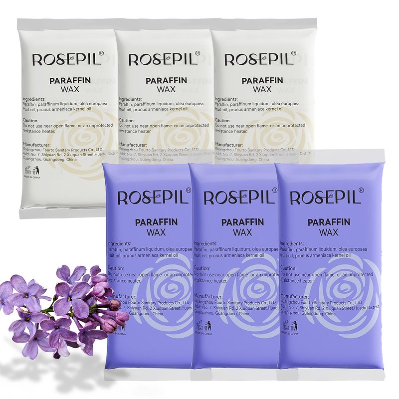 Rospeil Paraffin Wax for Hand and Feet 6Packs (3 Lavender + 3 Unscented) Paraffin Wax for moisturizing