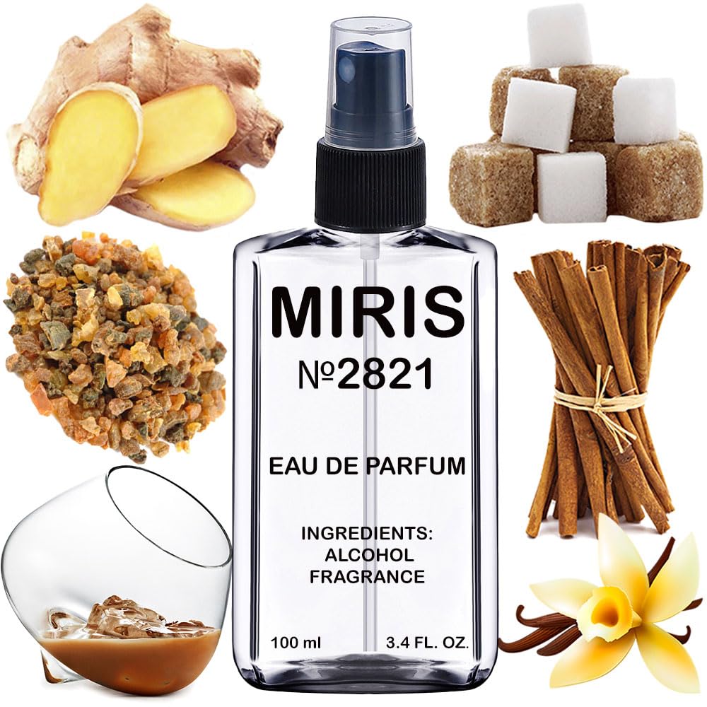 MIRIS No. 2821 Eau de Parfum for Men - Long-Lasting Fragrance | 3.4 Fl Oz / 100 ml