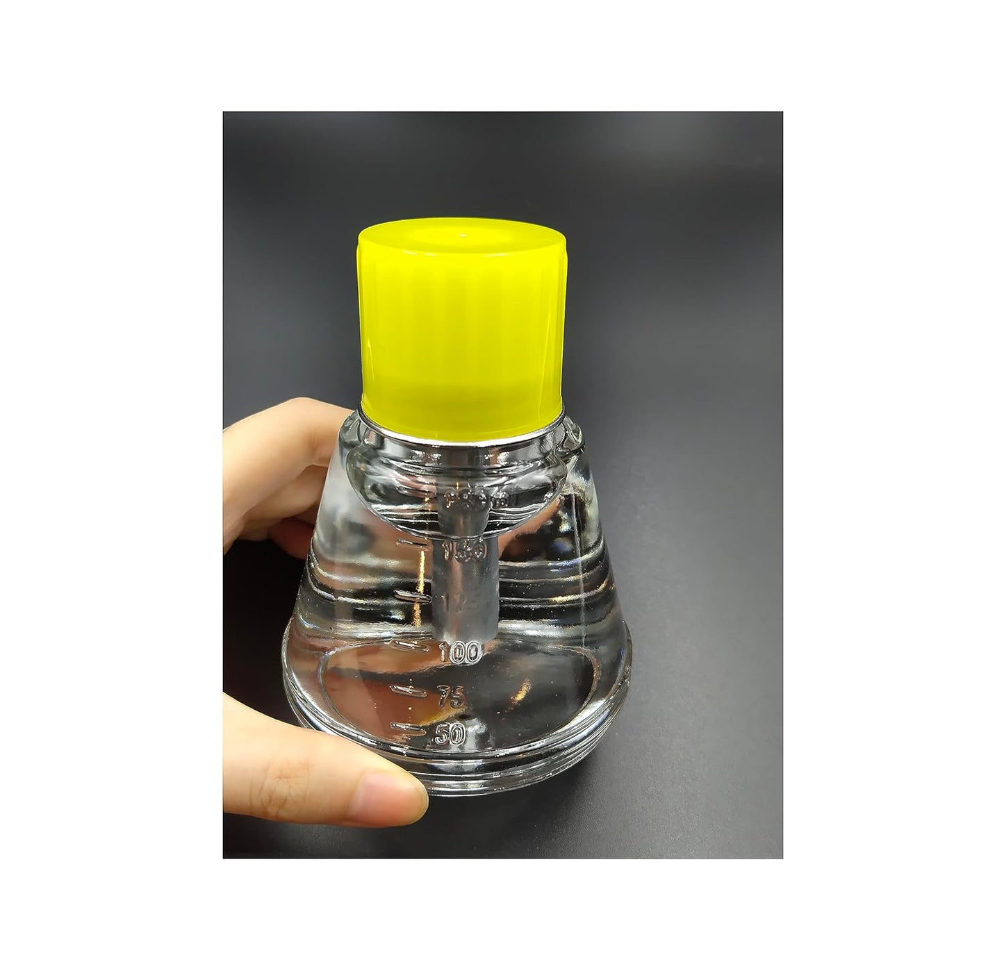 Clear Glass Dispenser Bottle - 180ml Refillable Pump for Nail Polish & Makeup Remover | Versatile Empty Container