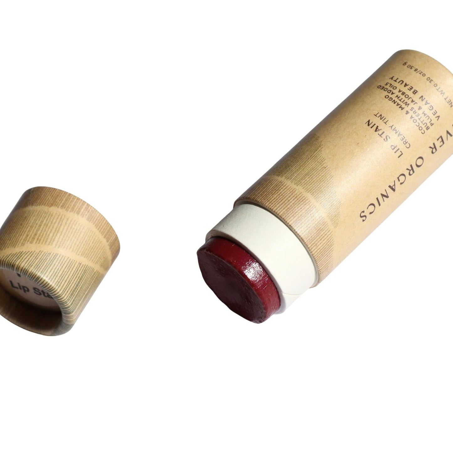 Organic Lip Stain - Zero-Waste Vegan Formula, Long-Lasting Color in Fig | 0.30 oz / 8.45 g