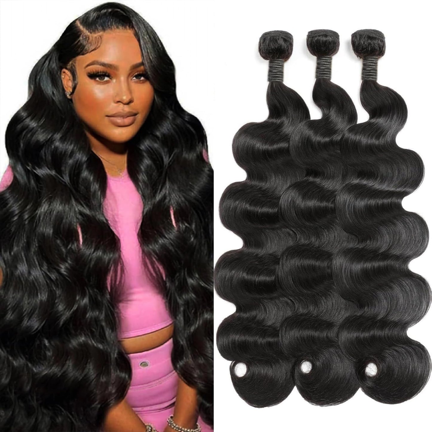 16A Raw Human Hair Bundles Body Wave Bundles Human Hair 20 22 24Inch Unprocessed Virgin Human Hair Extensions Body Wave 3 Bundles Real Human Hair Bundles weave bundles human hair Triple Lifespan