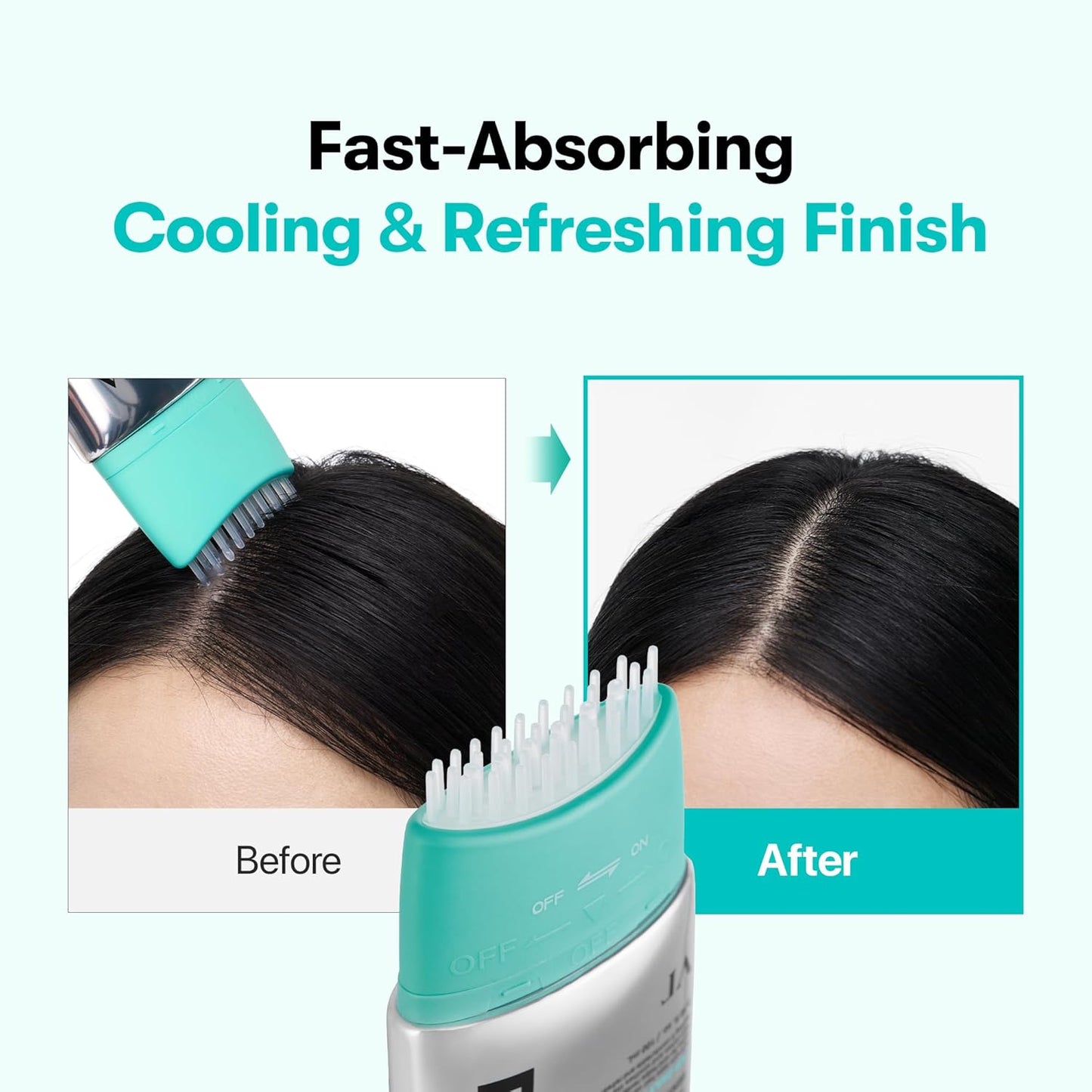 PDRN Reedle Shot Brush Hair Serum - Cooling Scalp Care with Vegan PDRN & Caffeine | 3.38 fl oz / 100 mL