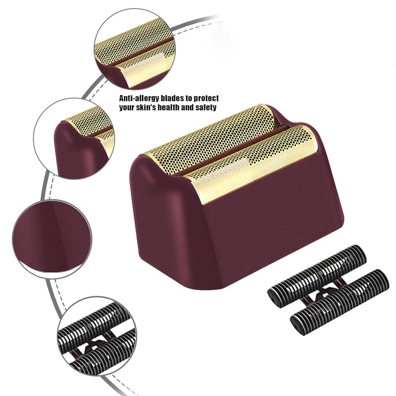 1 Pack Professional 5 Star Series Finale Shaver Replacement Foil and Cutter Bar Assembly Compatible With Wahl Shaver Foil 7031-100, 7043-100 Super Close Shaving Replacement Heads， (Black)