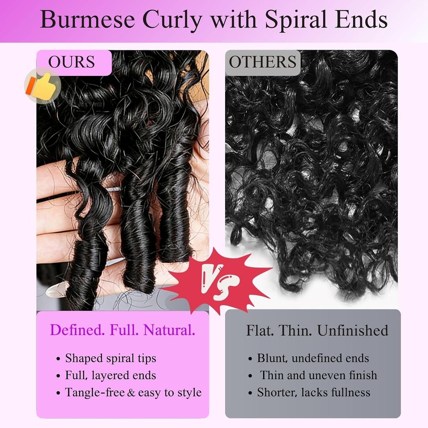 Burmese Curly Half Wig - 200% Density Human Hair | 14-Inch Glueless Flip Over for Black Women