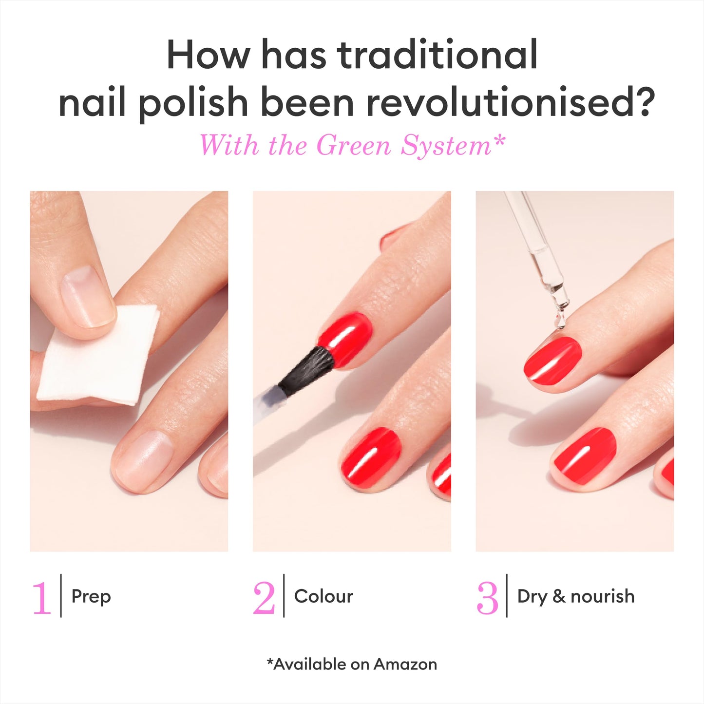 Manucurist Green Quick Dry Nail Polish Bois de Rose - Dusty Pink Nail Polish - 9-Free, Plant-Based and Vegan - Non Toxic - Natural Classic - Nails Care - Manicure - Made in France - 0.5 fl oz