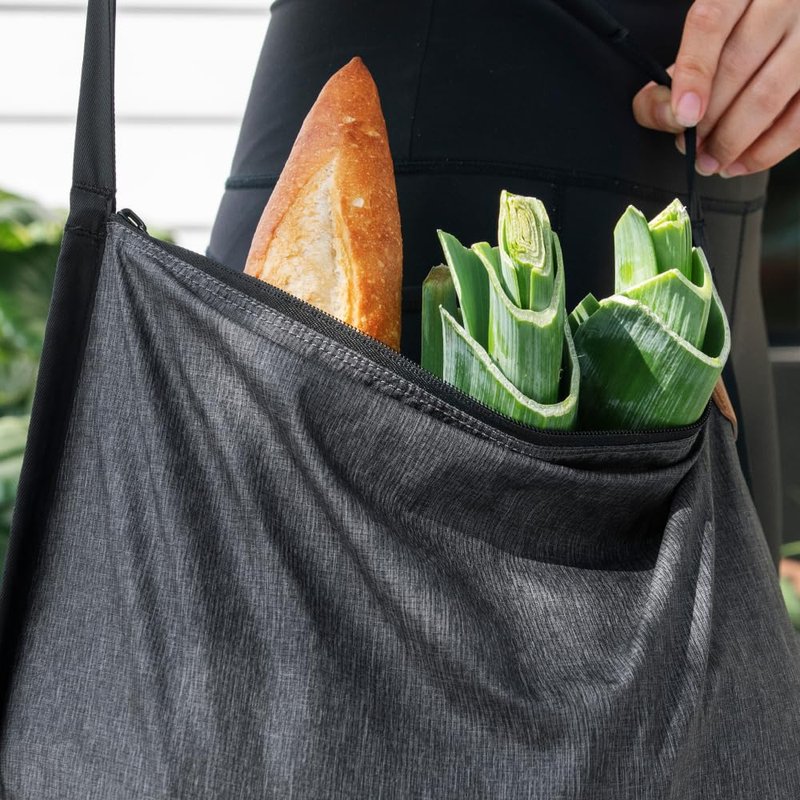 Peak Design Packable Shopping Tote, Charcoal, Zippable Ultralight Carry-All, Self-Healing Ripstop Shell, Microfiber Strap, Internal Pocket, Weather-Resistant Foldable Bag, Tote Bag for Women and Men
