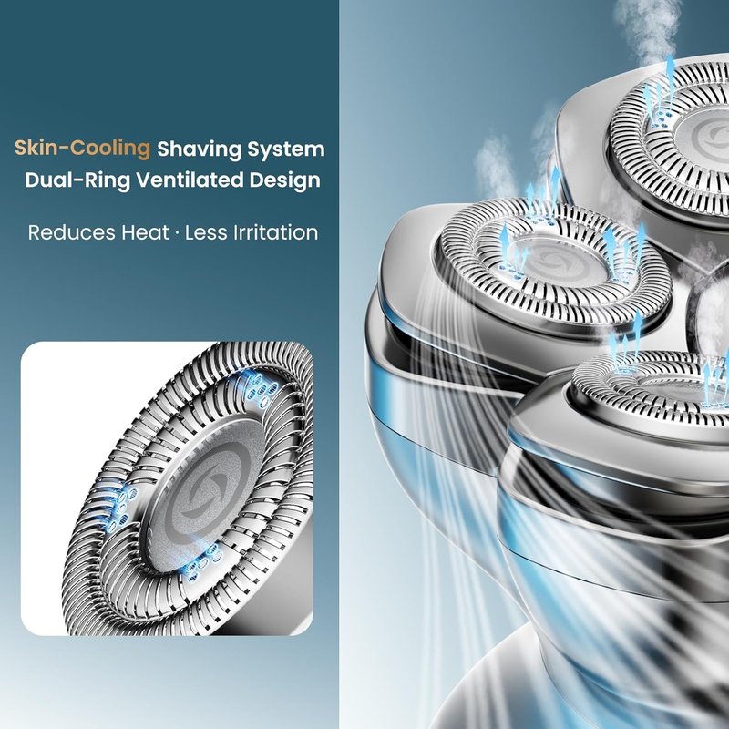 MAXGROOM® Pro 7D Head Shaver - Electric Razor with 7D Flexible Blades, Waterproof Design, Long Battery Life | Ideal Gift for Men