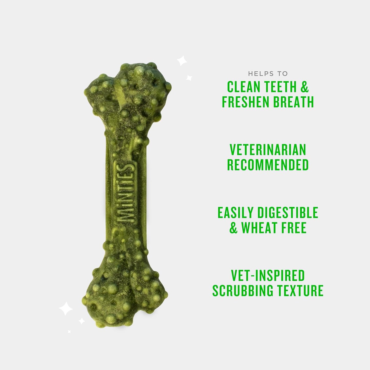 Dog Dental Bone Treats - Minties for Fresh Breath & Clean Teeth | Tiny/Small, 16 Ounces, 40 Count