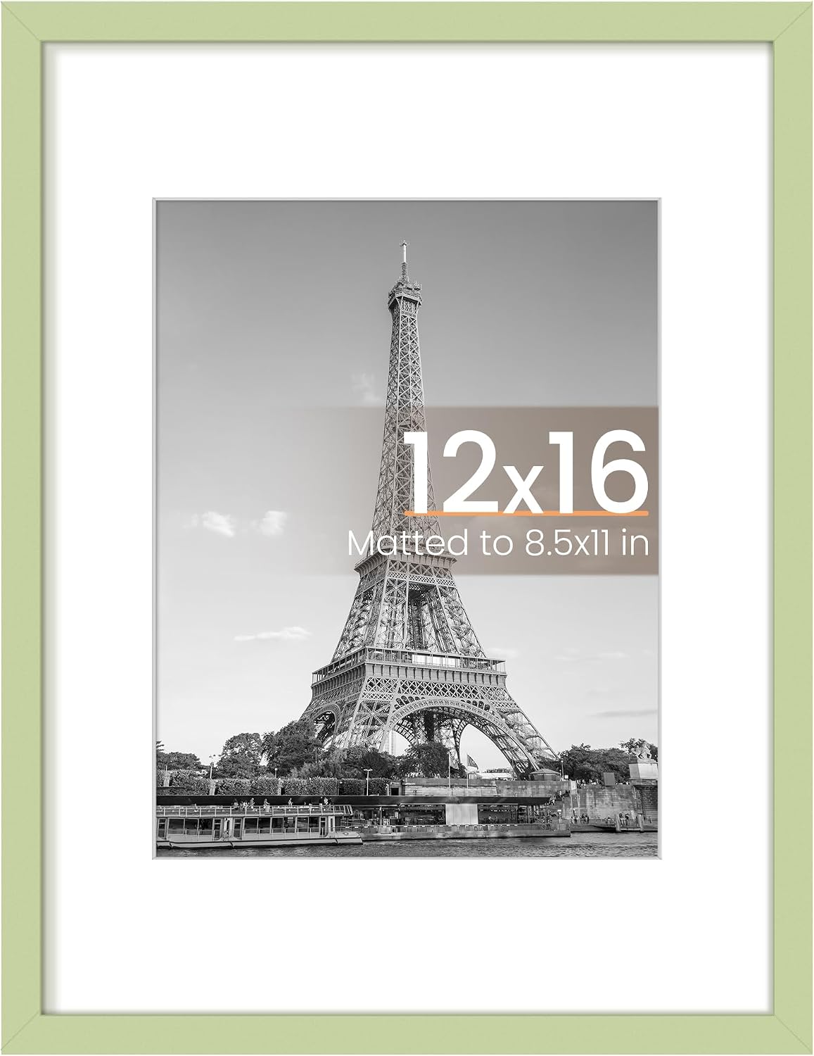 Upsimples 11x14 Picture Frame - Display 8x10 Photos with Mat or 11x14 Without Mat | Black Wall Hanging Frame