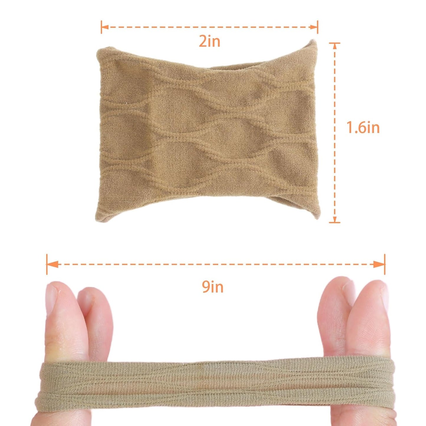 25 PCS Hair Ties - Soft Seamless Cotton & Nylon Elastic Ponytail Holders | No Damage Rubber Bands for Thick Hair