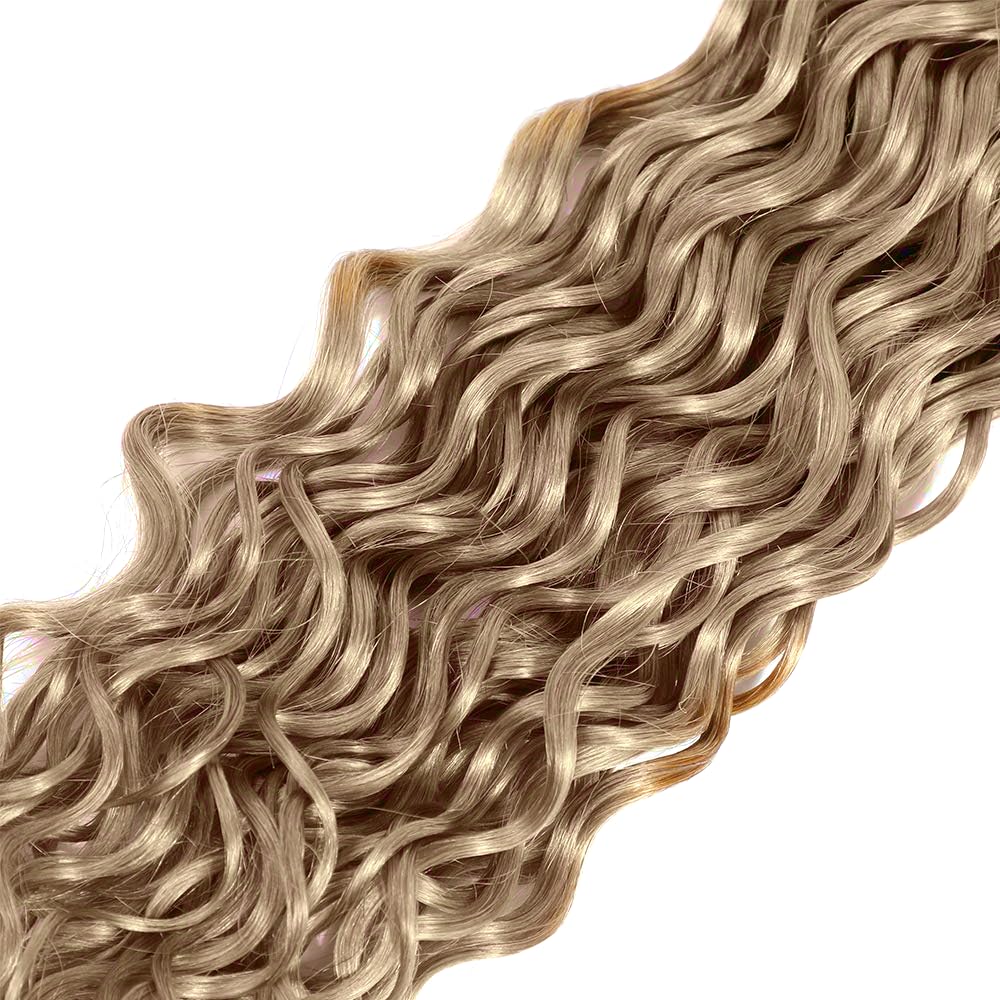 Ash Blonde Bundles Human Hair Blonde Water Wave Bundles 20 22 24 inch #22 Water Wave Bundle 150g