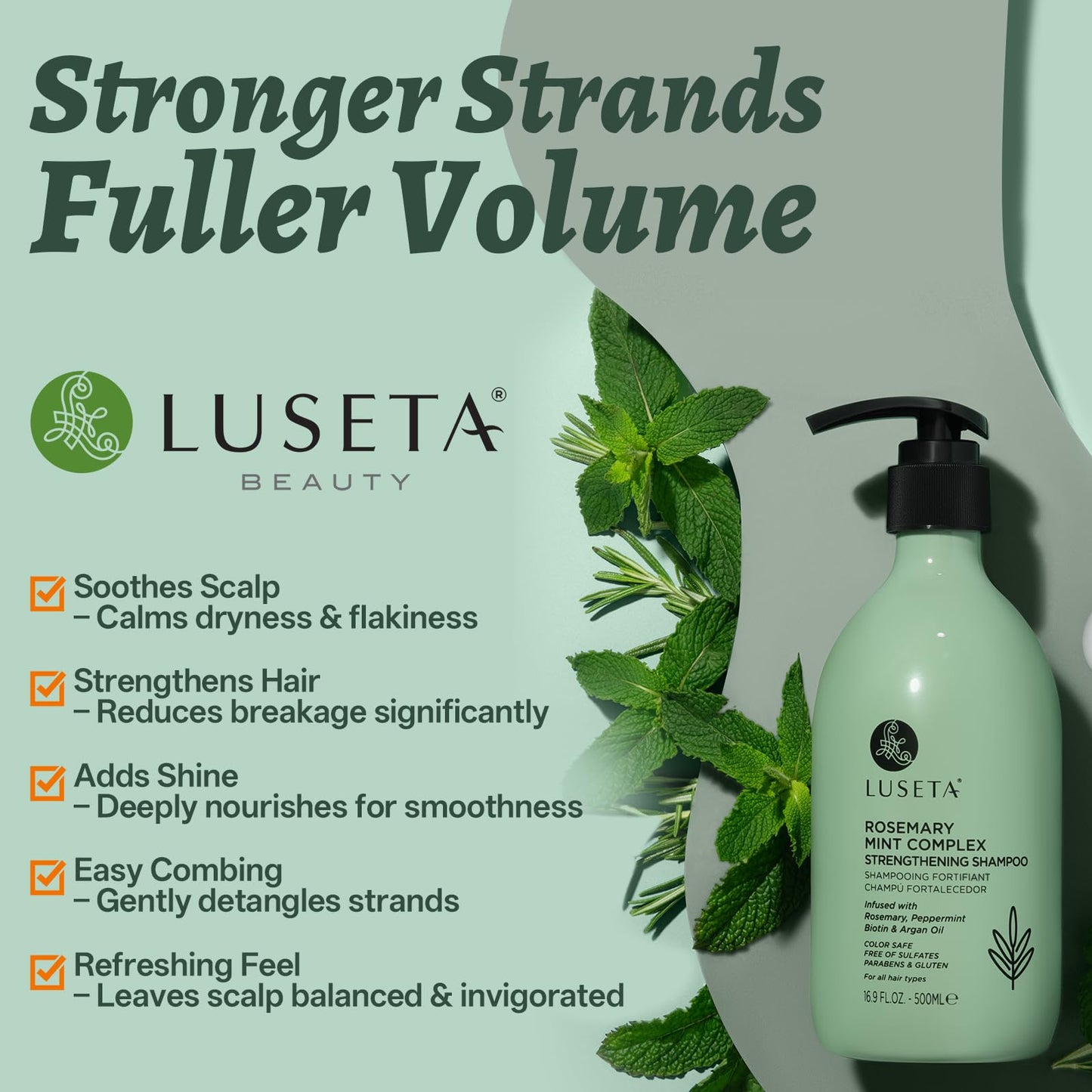 Luseta Rosemary Mint Shampoo & Conditioner Set, 4-Pc