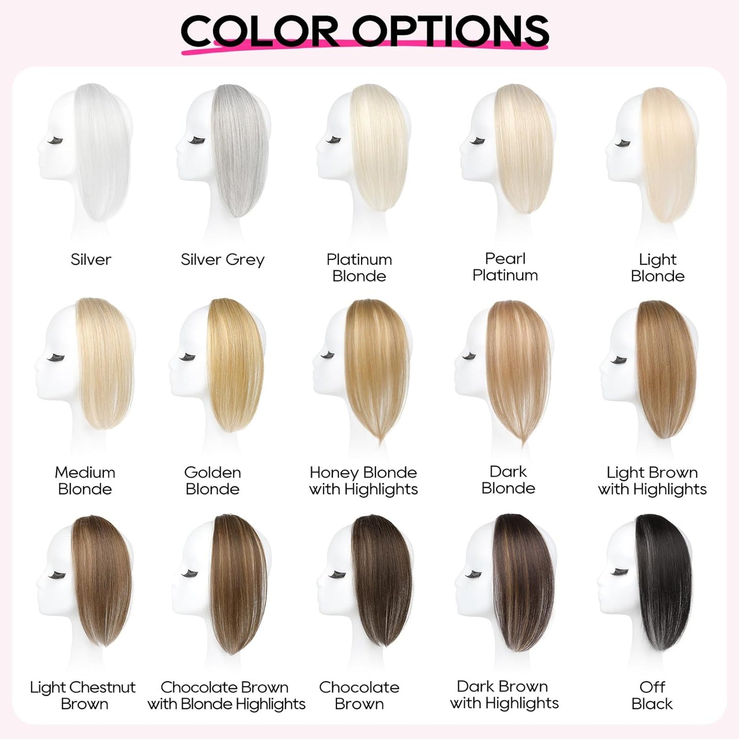 REECHO Clip In Hair Volumizer - 12 Inch Thick Hairpieces for Extra Volume | Platinum Blonde