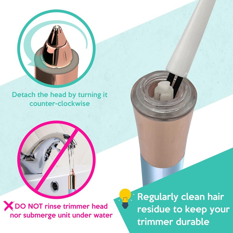 iMusthav Face Hair Removal for Women, 2-in-1 Facial Hair Remover & Eyebrow Trimmer, Painless Flawless Face Shaver with LED Light, Rechargeable Peach Fuzz Remover & Electric Eyebrow Razor for Women