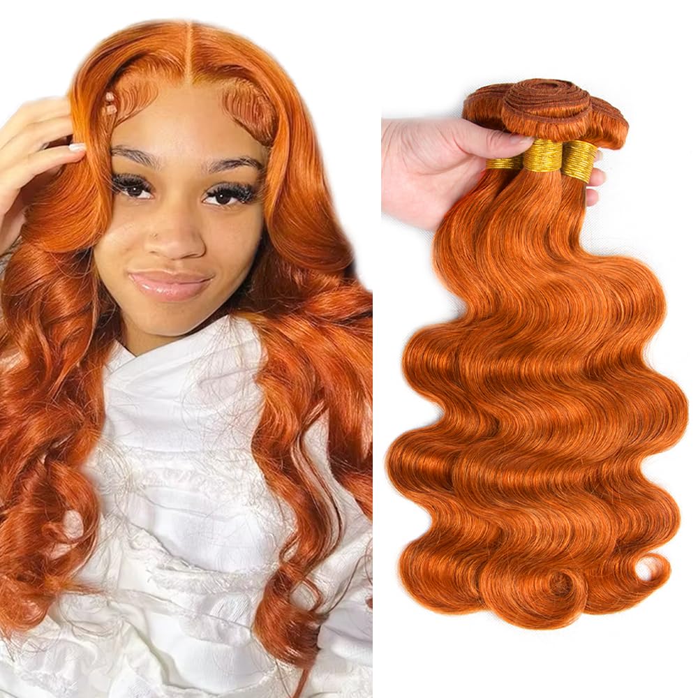 Ginger Bundles Human Hair Ginger Bundles 350 Human Hair Bundle 18 20 22 inch #350 Body Wave Bundle 150g