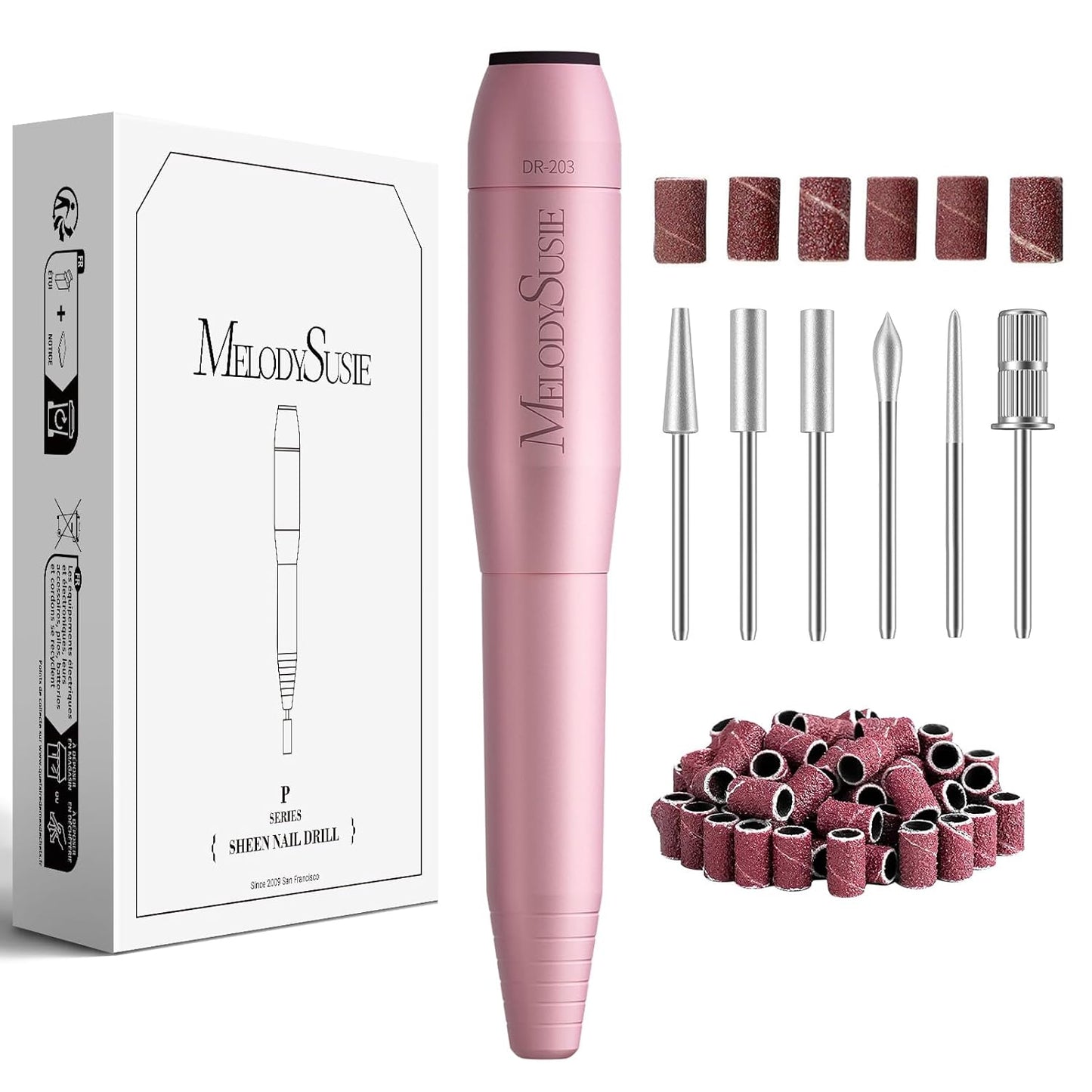 Portable USB Nail Drill - 20000RPM Electric Nail File for Manicure, Polishing & Gel Removal | Compact Design for Home Use