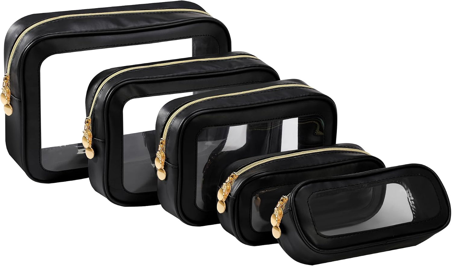 Clear Diaper Bag Organizer Pouch Set - 5PCS Waterproof Zipper Bags | TSA Approved Travel Essentials for Women & Kids