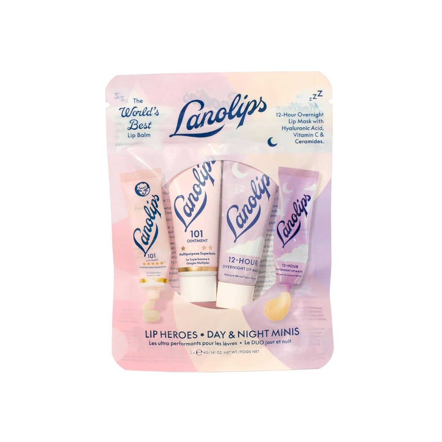 Lanolips Lanolin Lip Balm & Overnight Mask Duo - Deeply Hydrating Moisturizer Set | 2 Count