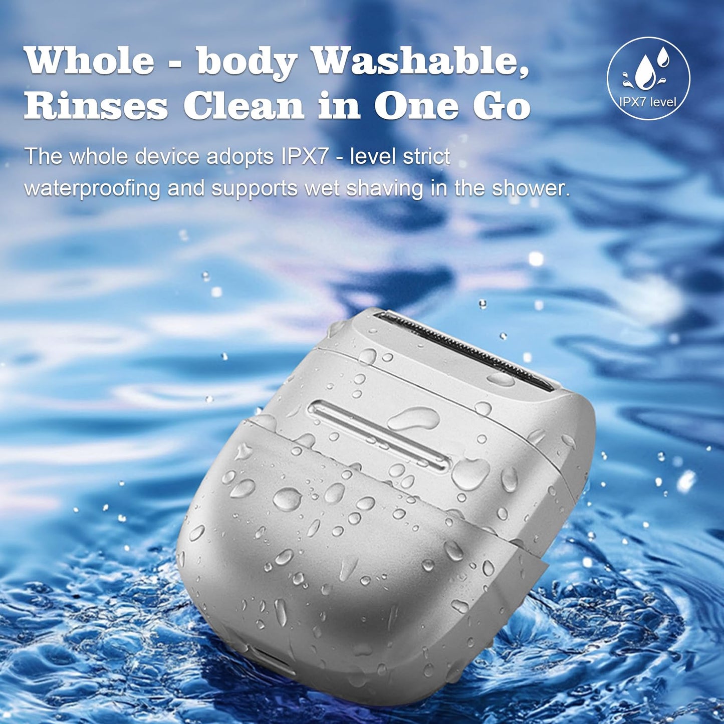 WAikil Mini Women's Bikini Shaver,USB Rechargeable Electric Razor, Wet & Dry Use,Compact & Gentle for Traver (White)