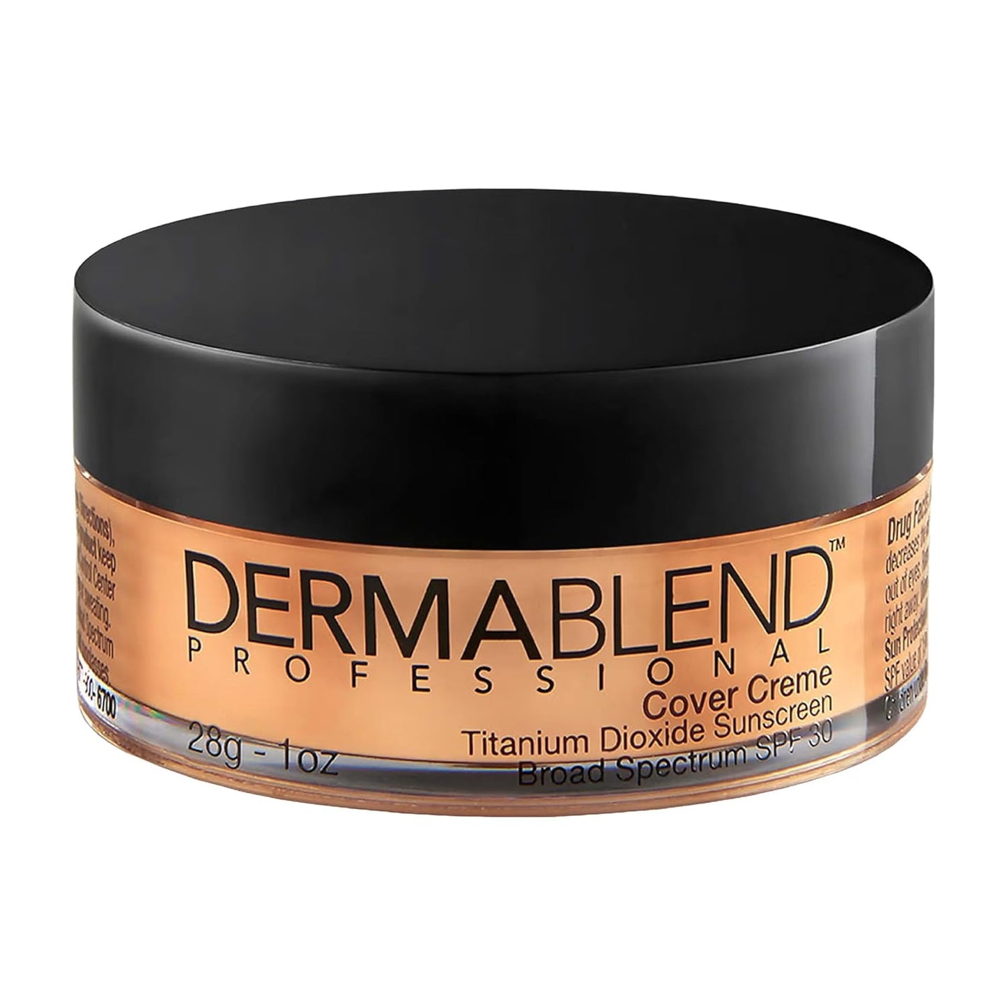 Dermablend Cover Crème - Full Coverage Foundation Makeup | Hydrating Cream Concealer for Dark Circles & Blemishes, SPF 30, 1 Oz