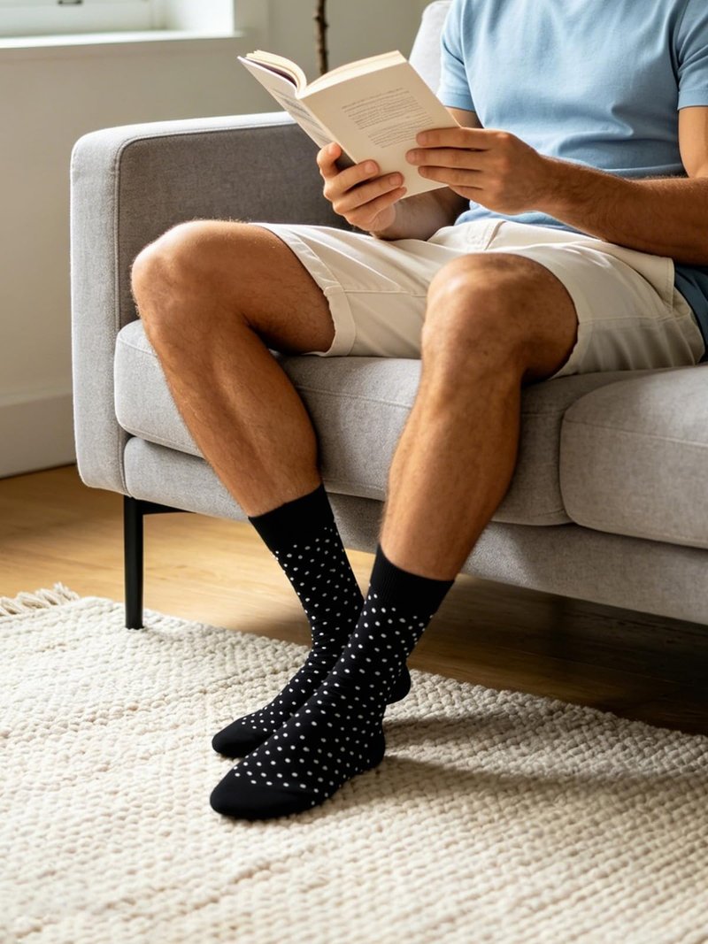 Virmoku Gifts For Men Multipack 4 Socks Dot Socks Groomsmen Gifts Dad Husband Friend Boyfriend Personalized Gift