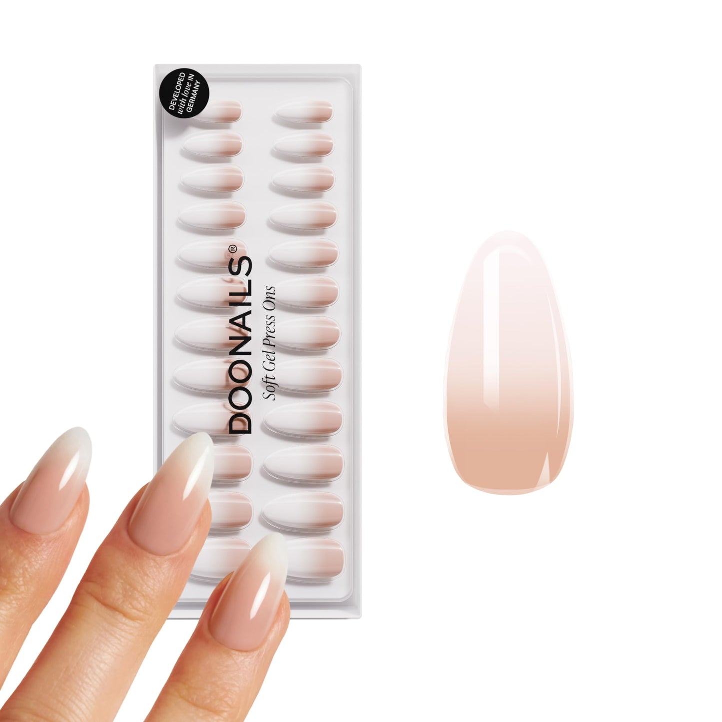 DOONAILS Soft Gel Press On Nails - 28 Pcs Kit with Stickers in 14 Sizes – Purple, Short Square – Reusable Glue On Fake Nails, Handmade & Salon-Quality Finish, Vegan & Cruelty-Free, Uñas Postizas