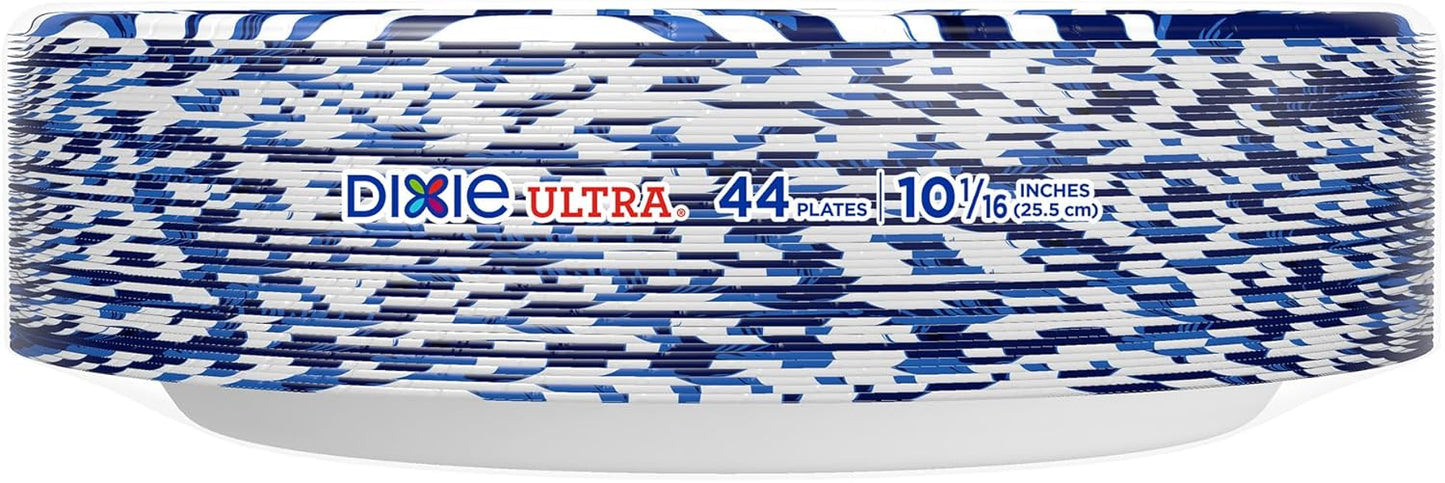 Dixie Ultra Large Paper Plates - 10 Inch, Heavy Duty, Microwave-Safe | 172 Count, Soak-Proof & Cut Resistant