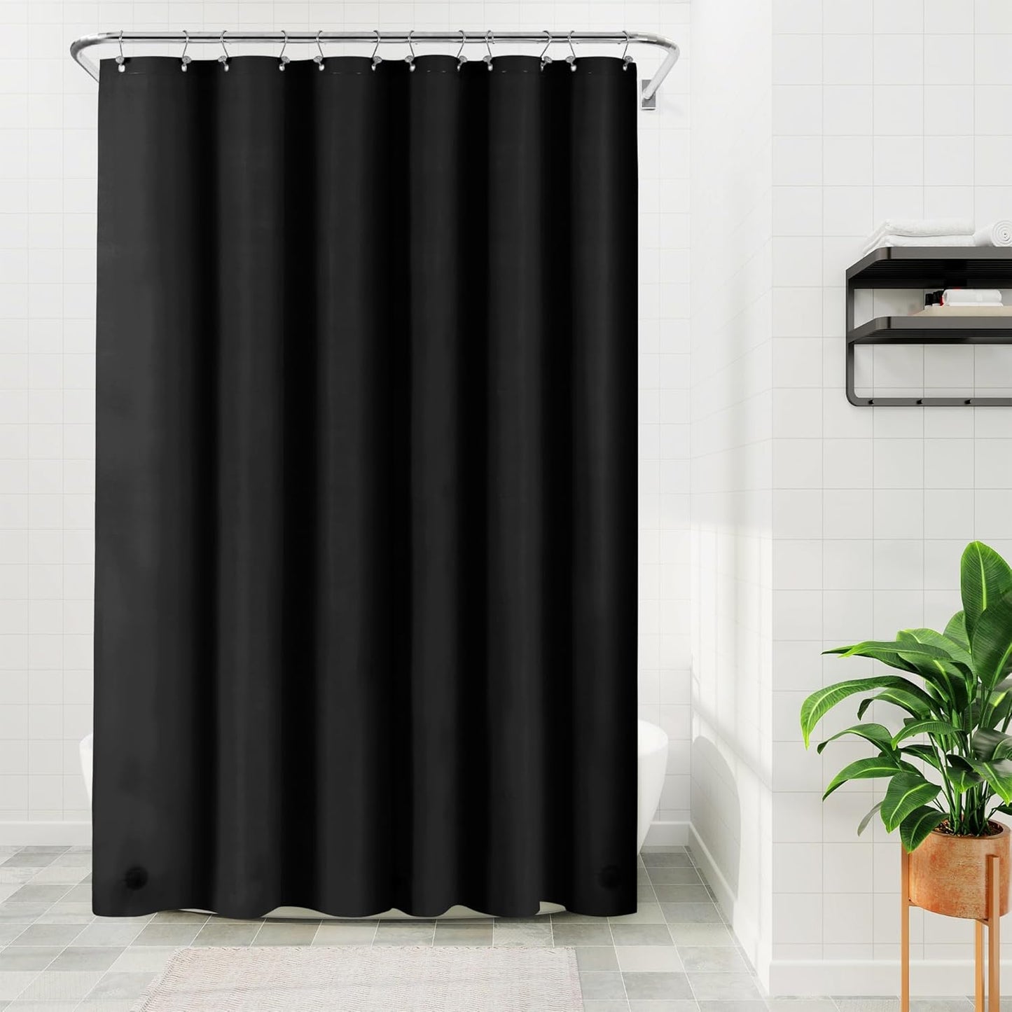 Clear Plastic Shower Liner - Premium Waterproof PEVA Curtain with Rustproof Grommets & 3 Magnets | Standard Size
