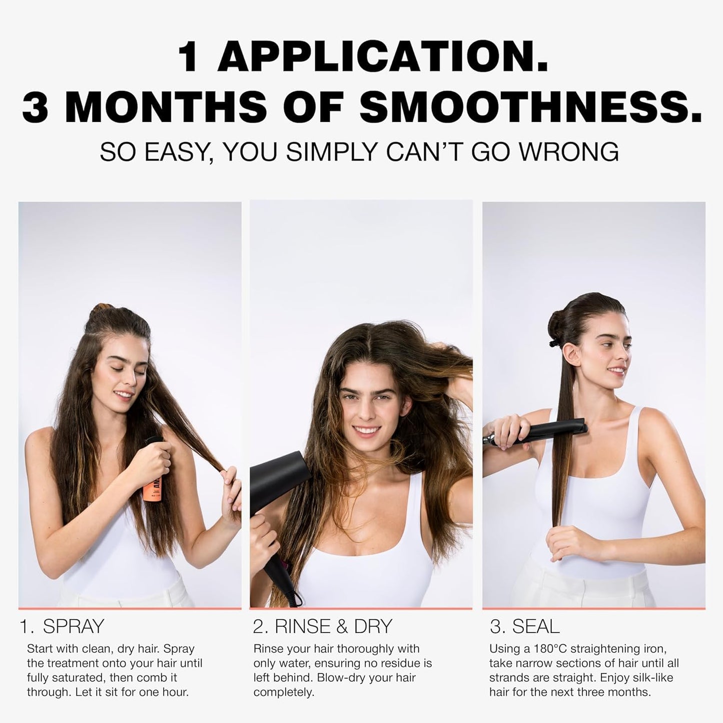 ANSWR Brazilian Keratin Hair Treatment - Eliminate Frizz, Salon Results at Home | Sulfate-Free, 3.4 Fl Oz