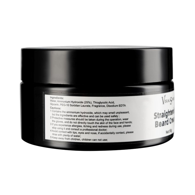 visualsource Straightening Beard Cream, 2.8oz Effective Styling Conditioner Mustache Cream Supplies To Straighten Reducing Frizz Coarse Moisturizing Softening Natural