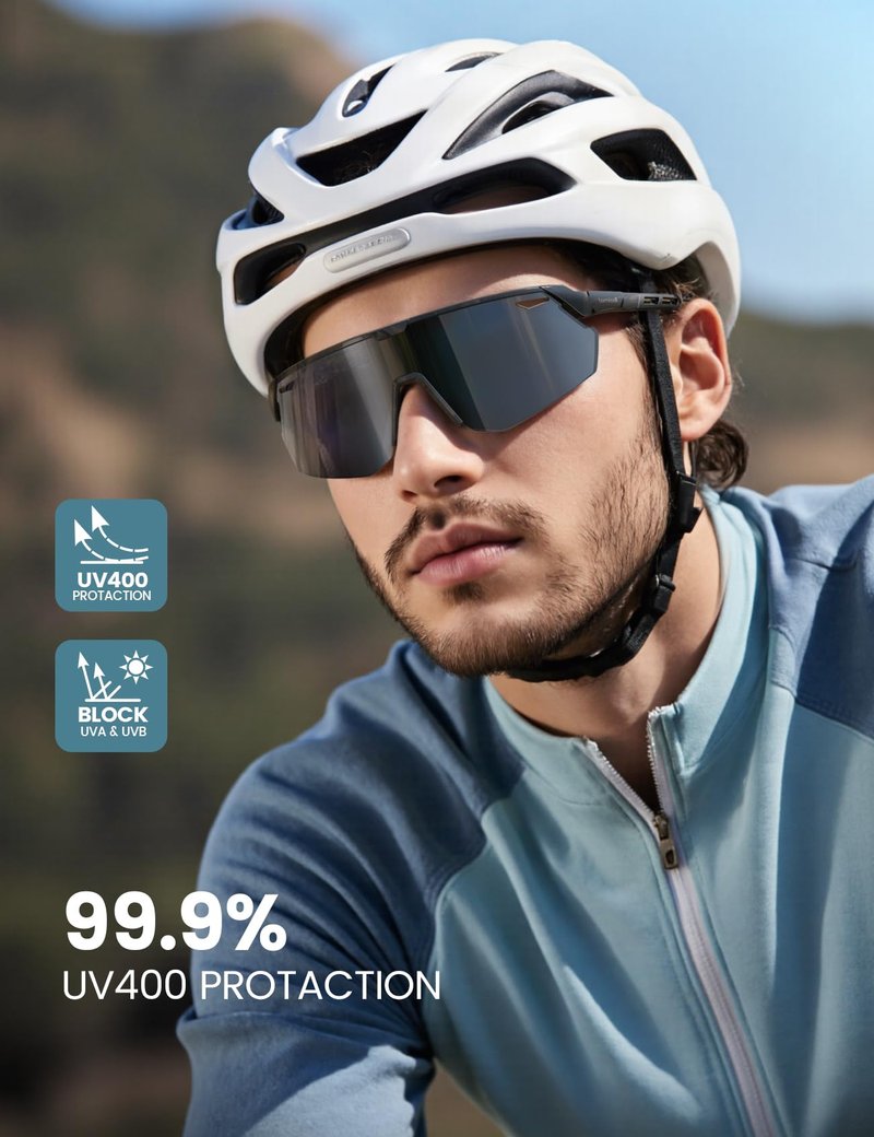 Lamicall Polarized Sports Sunglasses for Men Women, [24g Ultralight] [Adjustable Nose Pad] UV400 Protection Sun Glasses for Cycling Running Baseball Fishing Golf Beach Volleyball Driving