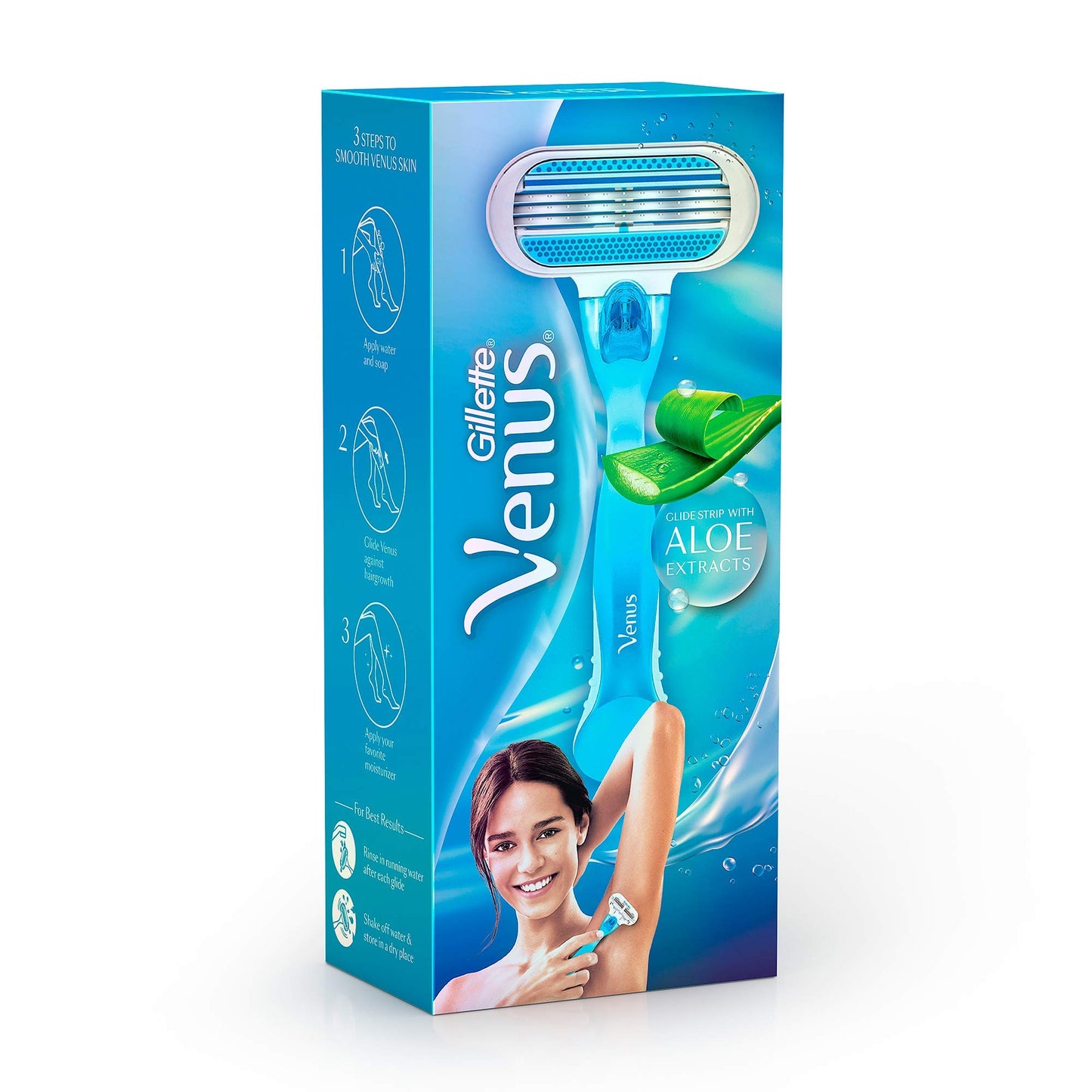Gillette Venus Women's Razor with 2 Razor Blade Refills, Womens Razors / Blades